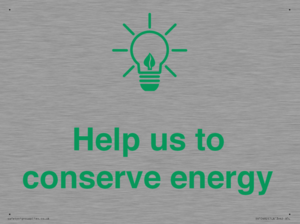 Help us to conserve energy 